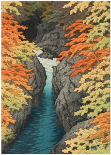 Appraisal: Japan Hasui Kawase Four Woodblock Prints Comprising Hamamachi Kagishi Fisherman's