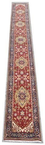 Appraisal: Hand-tied Persian Serapi runner rug approx ' l ' w