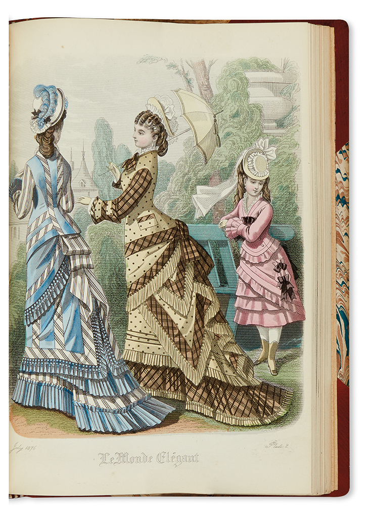 Appraisal: COSTUME Coloured Plates of Latest Fashions Spine label hand-colored plates