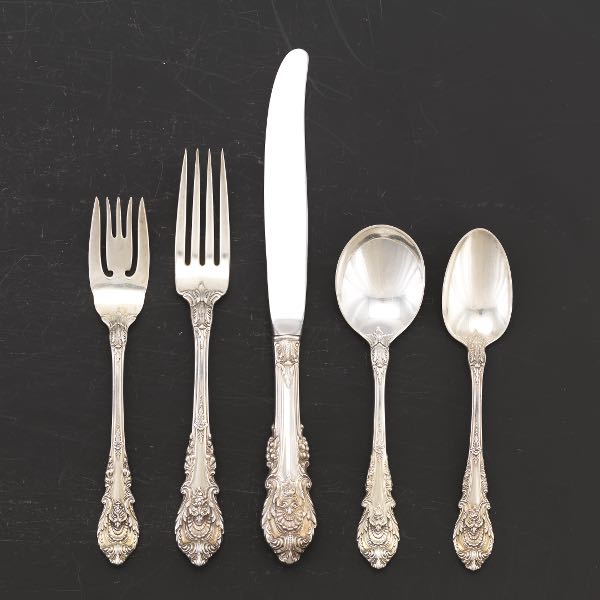 Appraisal: WALLACE STERLING SILVER FLATWARE SERVICE FOR TEN SIR CHRISTOPHER PATTERN