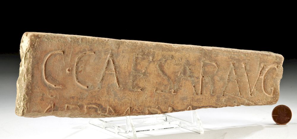 Appraisal: Roman Terracotta Panel Fragment - Caesar Augustus Roman early Imperial