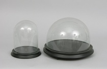 Appraisal: Two Small Victorian Bell Jars with Bases Pair of Victorian