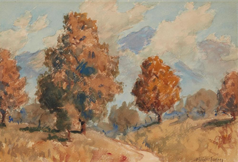 Appraisal: Elliot Burton Torrey - Mount Wilson Pasadena Watercolor on paper