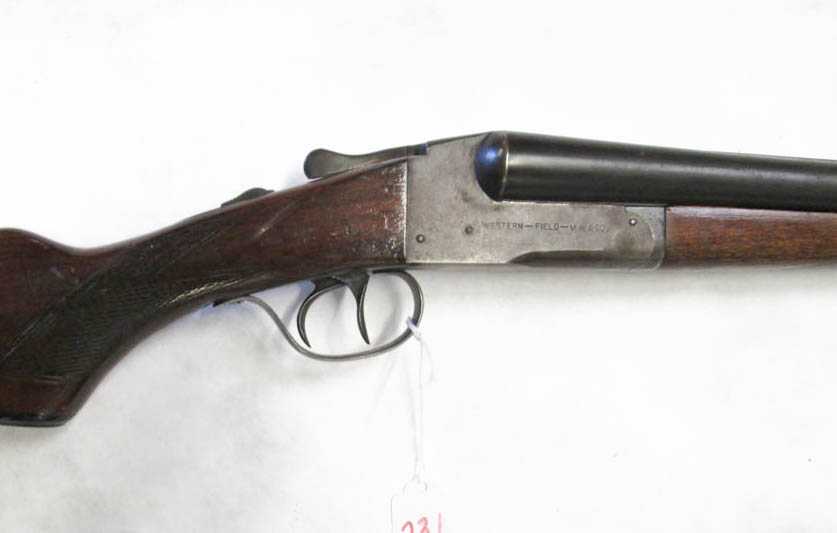 Appraisal: WESTERN FIELD DOUBLE BARREL SXS SHOTGUN gauge barrels blued finish