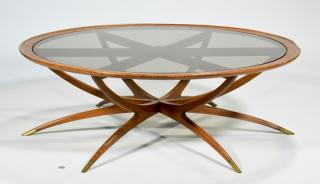 Appraisal: Danish Modern Spider Coffee Table Danish Mid Century Modern teak