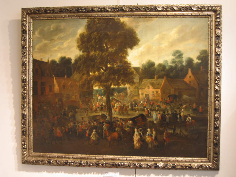 Appraisal: ATTR TO MATHYS SCHOEVAERDTS DUTCH - Market day in the