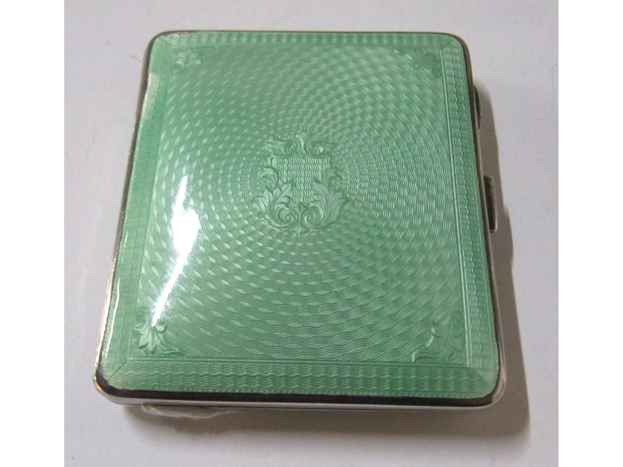 Appraisal: A silver and enamel cigarette case Birmingham