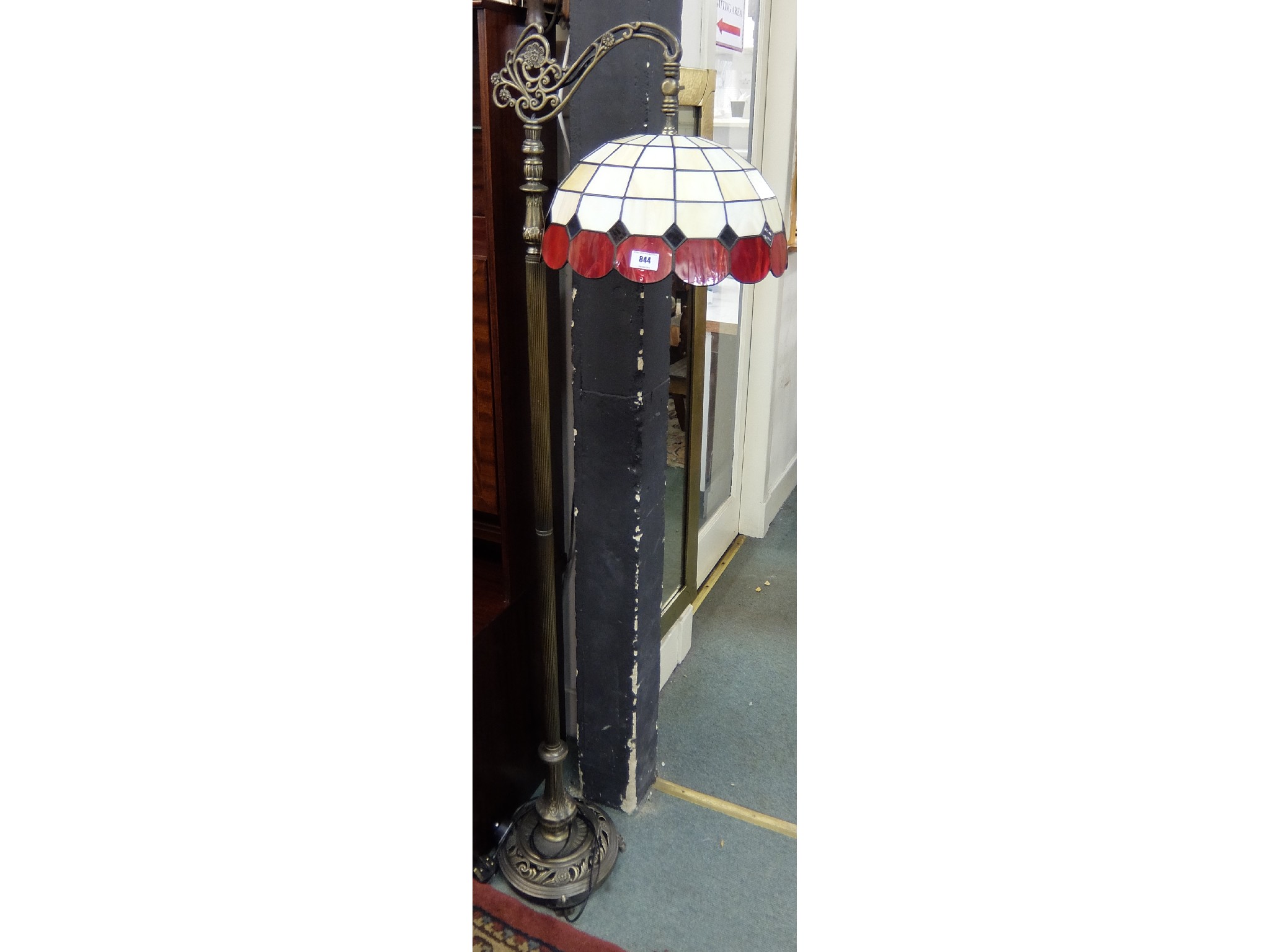 Appraisal: Reproduction floor lamp with shade