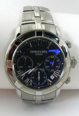 Appraisal: New Raymond Weil Automatic Parsifal chronograph wrist watch in stainless