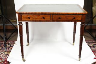 Appraisal: George III mahogany writing table George III mahogany writing table