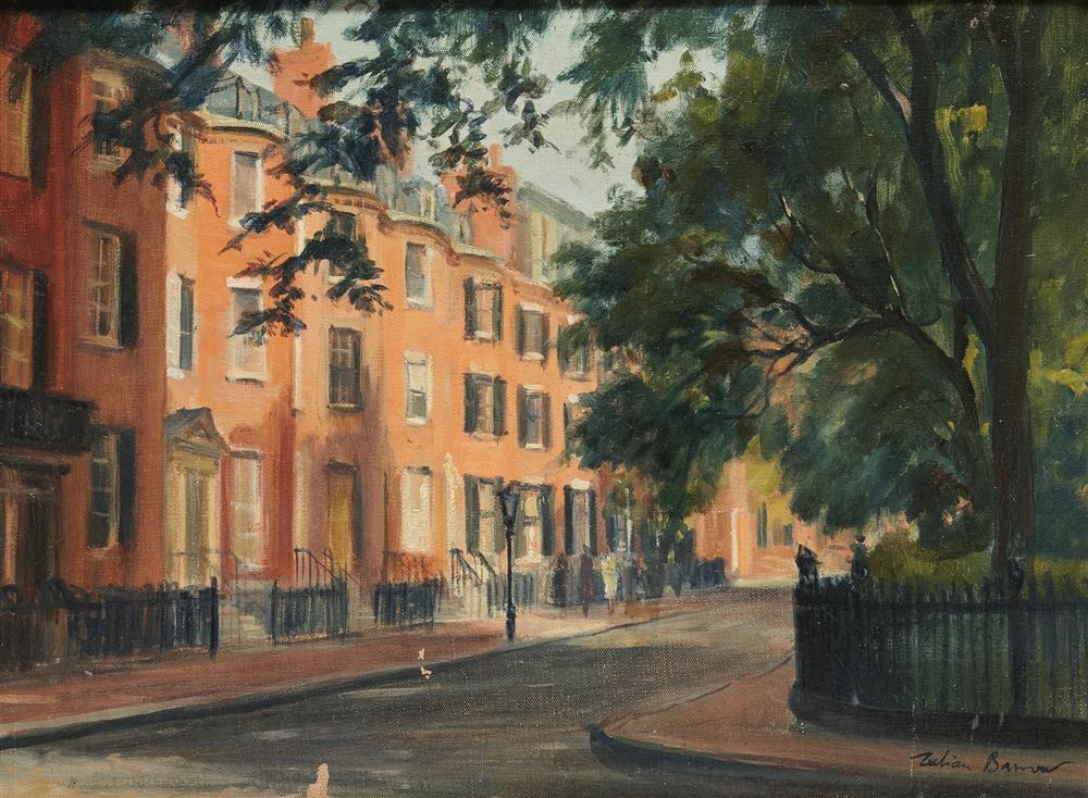 Appraisal: JULIAN BARROW English - Louisburg Square Beacon Hill Boston oil