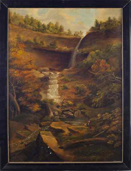 Appraisal: Hudson River School Landscape circa oil on canvas unsigned depicting