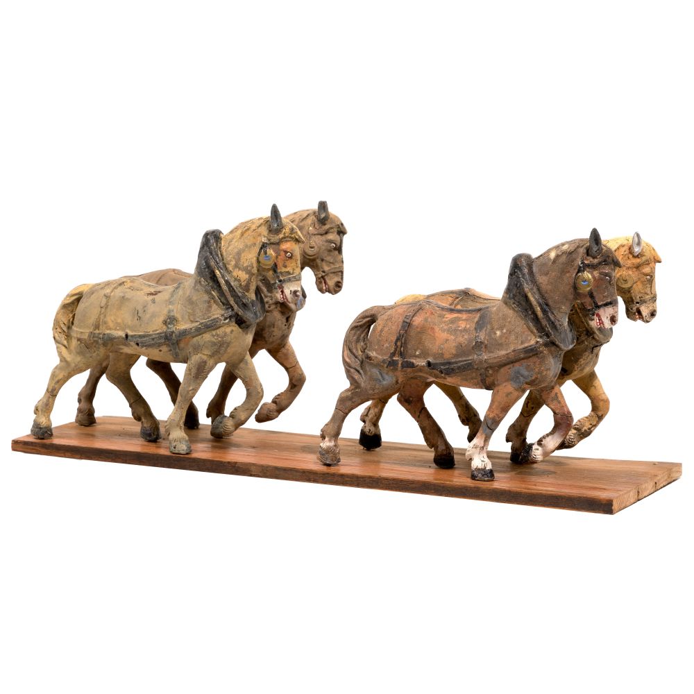 Appraisal: ROLAND J WEBER CIRCUS PARADE HORSE MODEL ASSORTMENT composite and