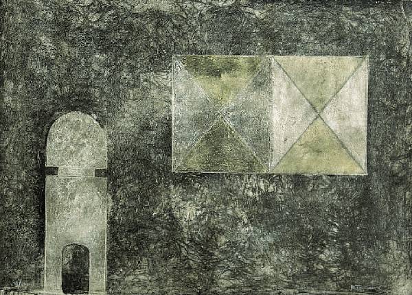 Appraisal: Rufino Tamayo Mexican - Diamantes P Mixograph in colors on