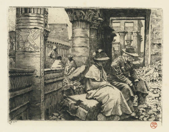 Appraisal: JAMES JACQUES TISSOT Ren e Mauperin Group of of etchings