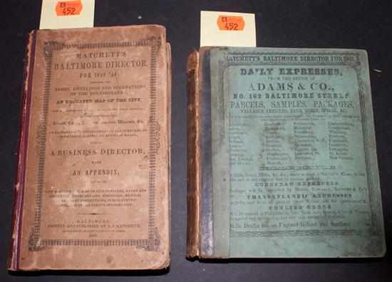 Appraisal: City Directories Two by Matchett for - th leather with