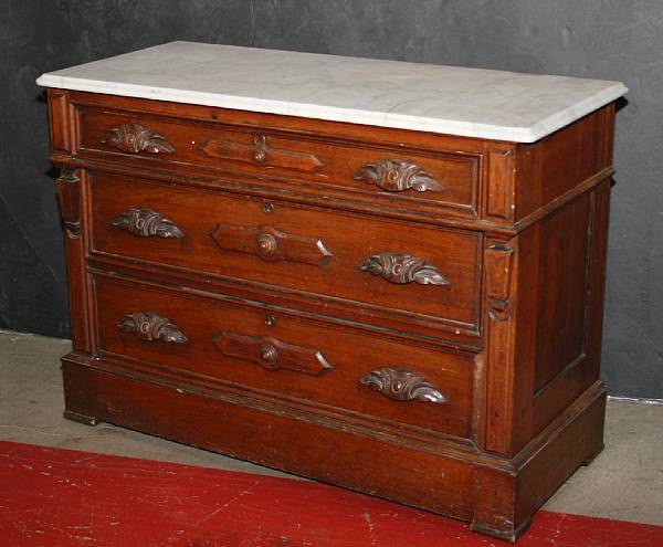 Appraisal: A Victorian walnut sideboard late th century height in width