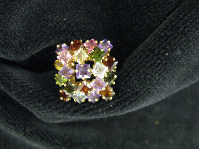 Appraisal: Gemstone Ring a fine variety of gems totaling over carats