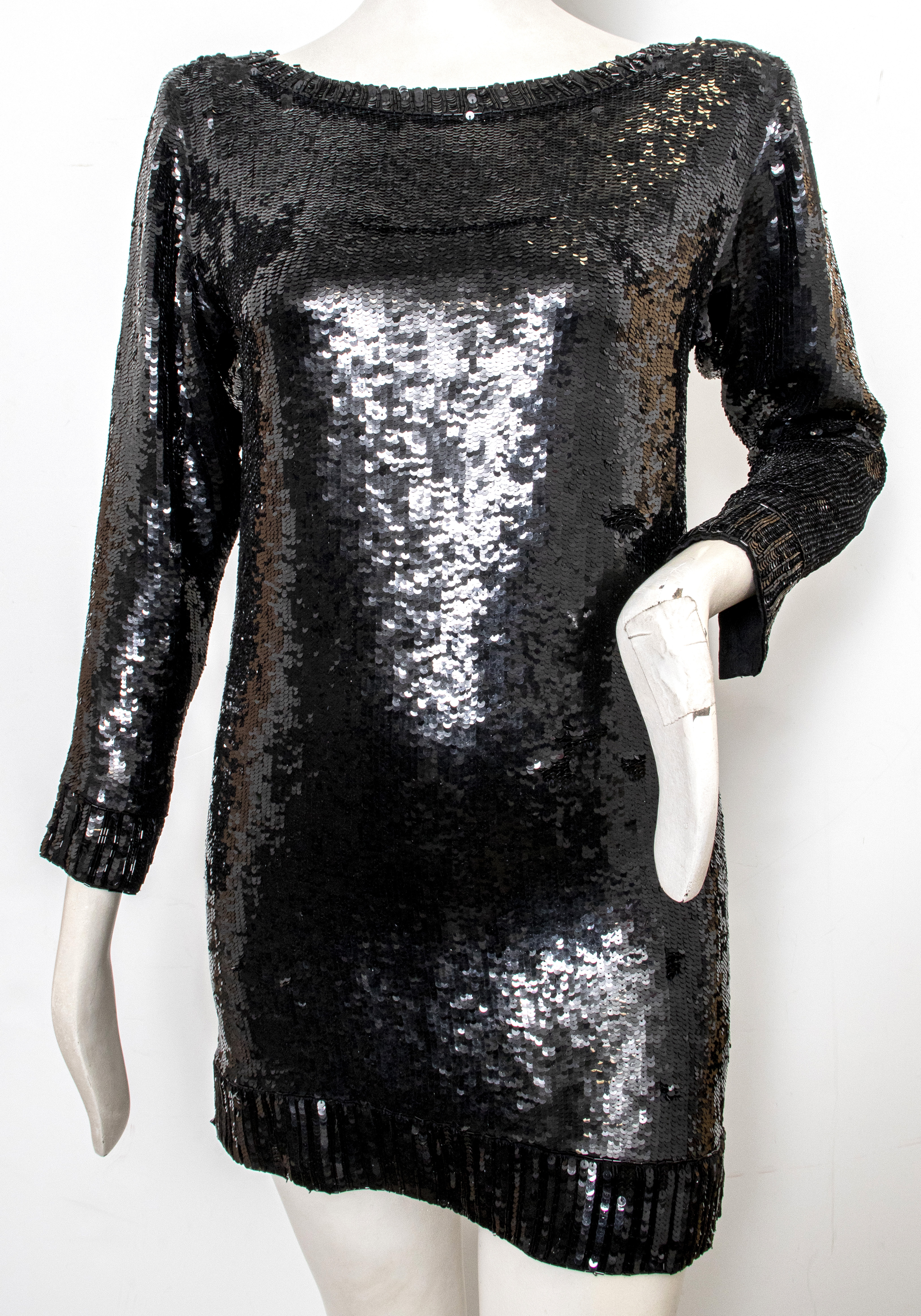 Appraisal: SAINT LAURENT RIVE GAUCHE SEQUIN DRESS Saint Laurent Rive Gauche