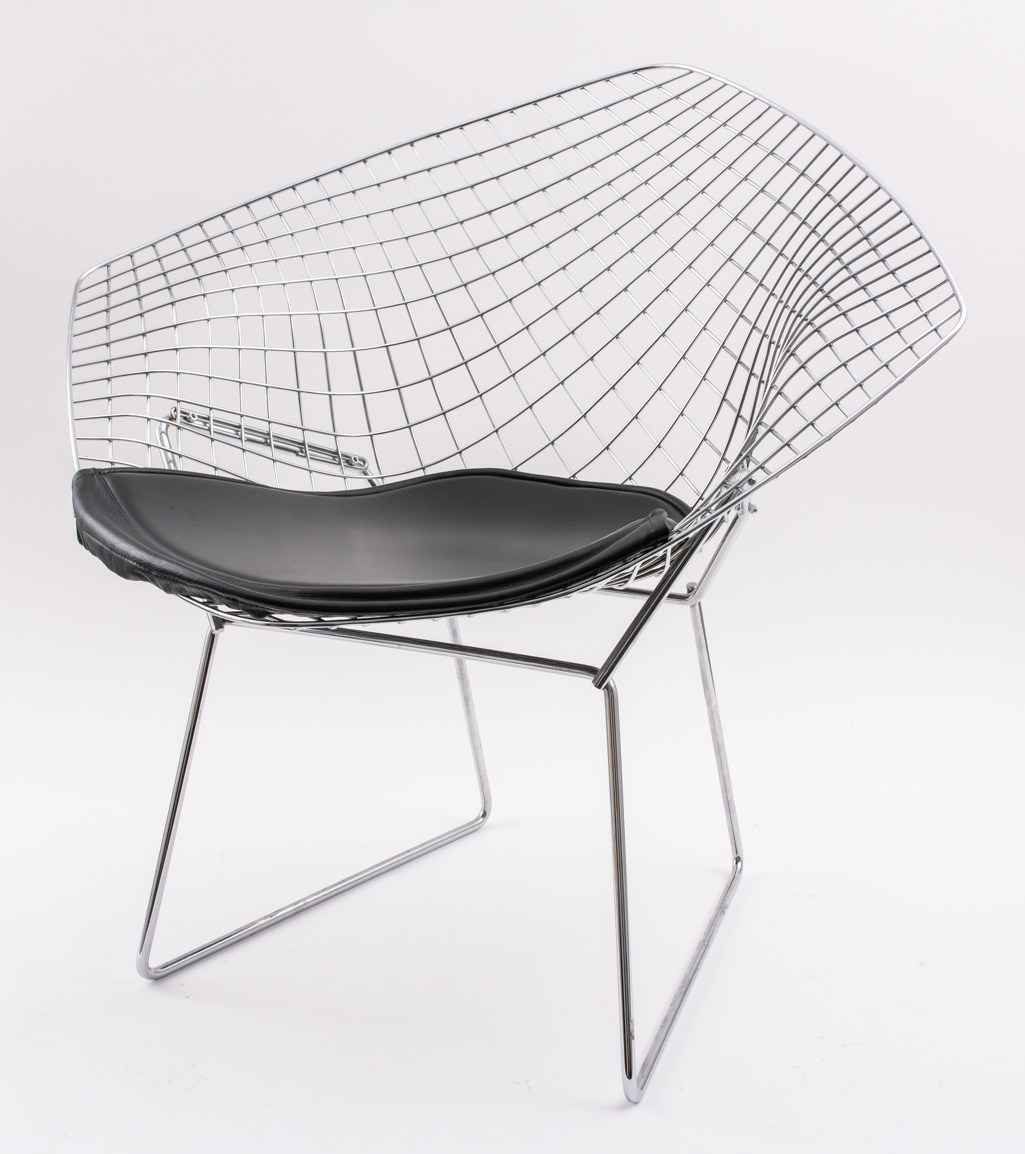 Appraisal: BERTOIA FOR KNOLL CHROME METAL DIAMOND CHAIR Harry Bertoia Italian