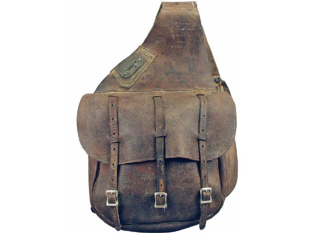 Appraisal: One pair of US Cavalry saddle bags marked U S