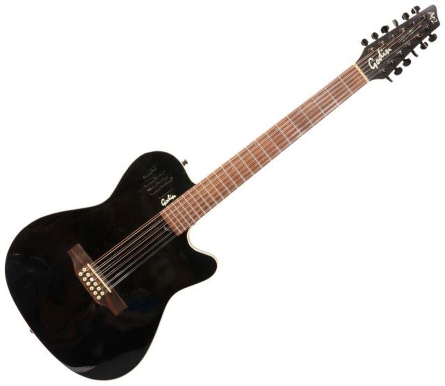 Appraisal: Godin Model A electric string guitar black body with brown