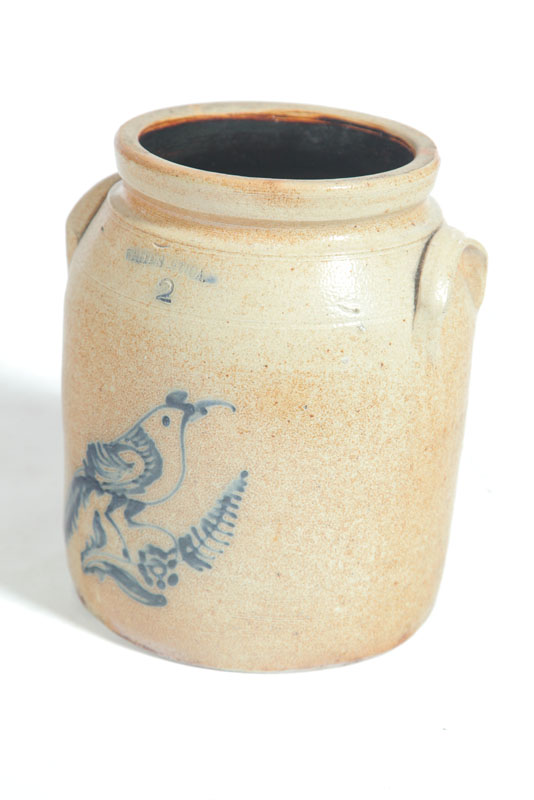 Appraisal: STONEWARE CROCK American nd half- th century Impressed ''Whites Utica