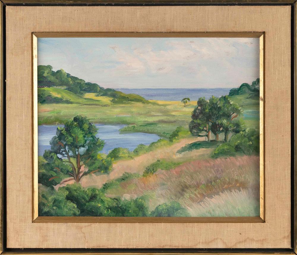 Appraisal: HAROLD C DUNBAR MASSACHUSETTS - CAPE COD LANDSCAPE OIL ON