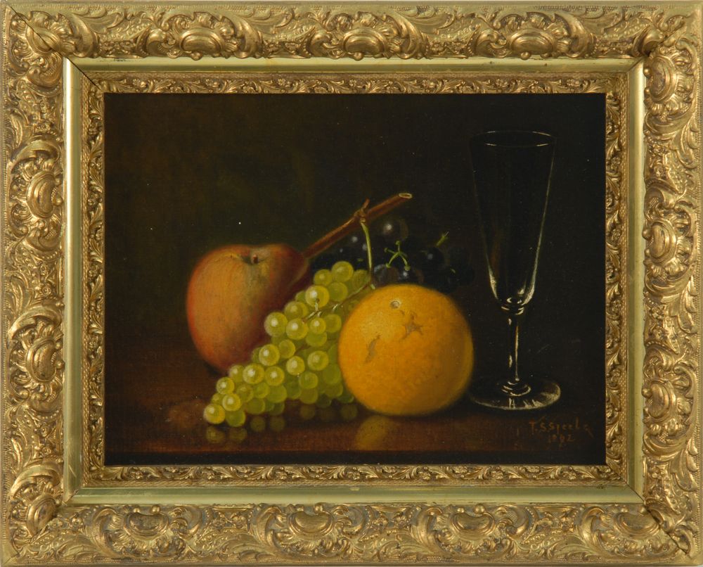 Appraisal: THOMAS SEDGEWICK STEELEAmerican - Still life with fruit and a