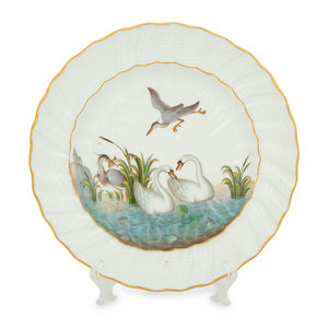 Appraisal: A Meissen Porcelain Swan Service Plate TH TH CENTURY Diameter