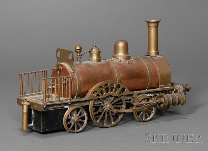 Appraisal: -inch Gauge Copper and Brass Model of a Steam Locomotive