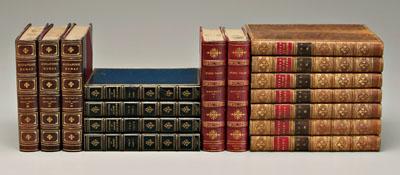 Appraisal: leather-bound books four sets mixed full and three-quarter leather seven