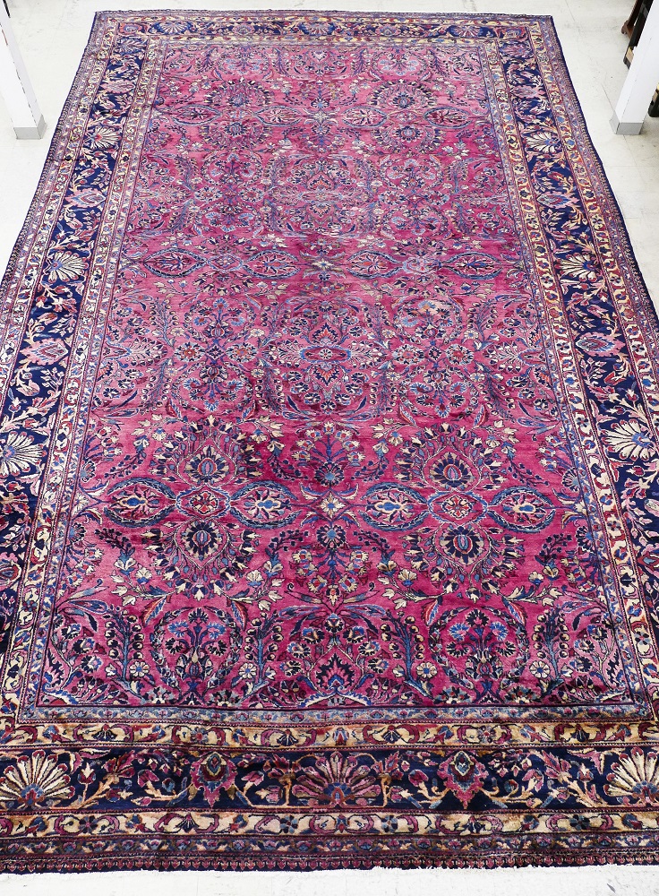 Appraisal: Semi Antique Persian Lilihan Palace Rug 'x ' Impressive large