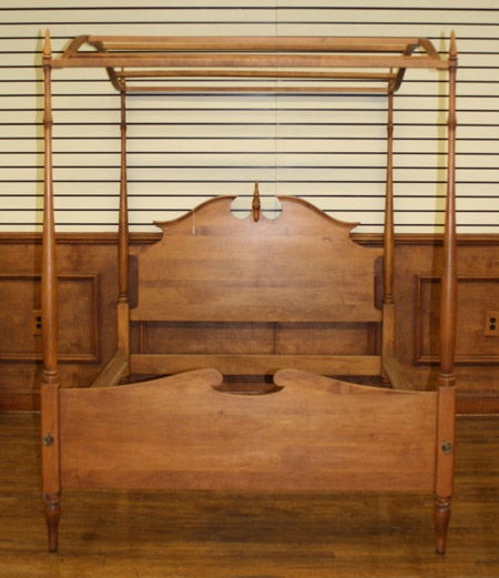 Appraisal: Federal Style Turned Maple Double Tester Bedstead th Century Height