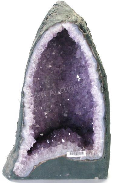 Appraisal: Amethyst Crystal Cathedral Geode clean light purple crystals front cut