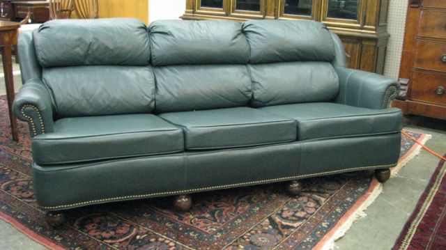 Appraisal: Hickory North Carolina leather sofa manufactured by Old Hickory Tannery