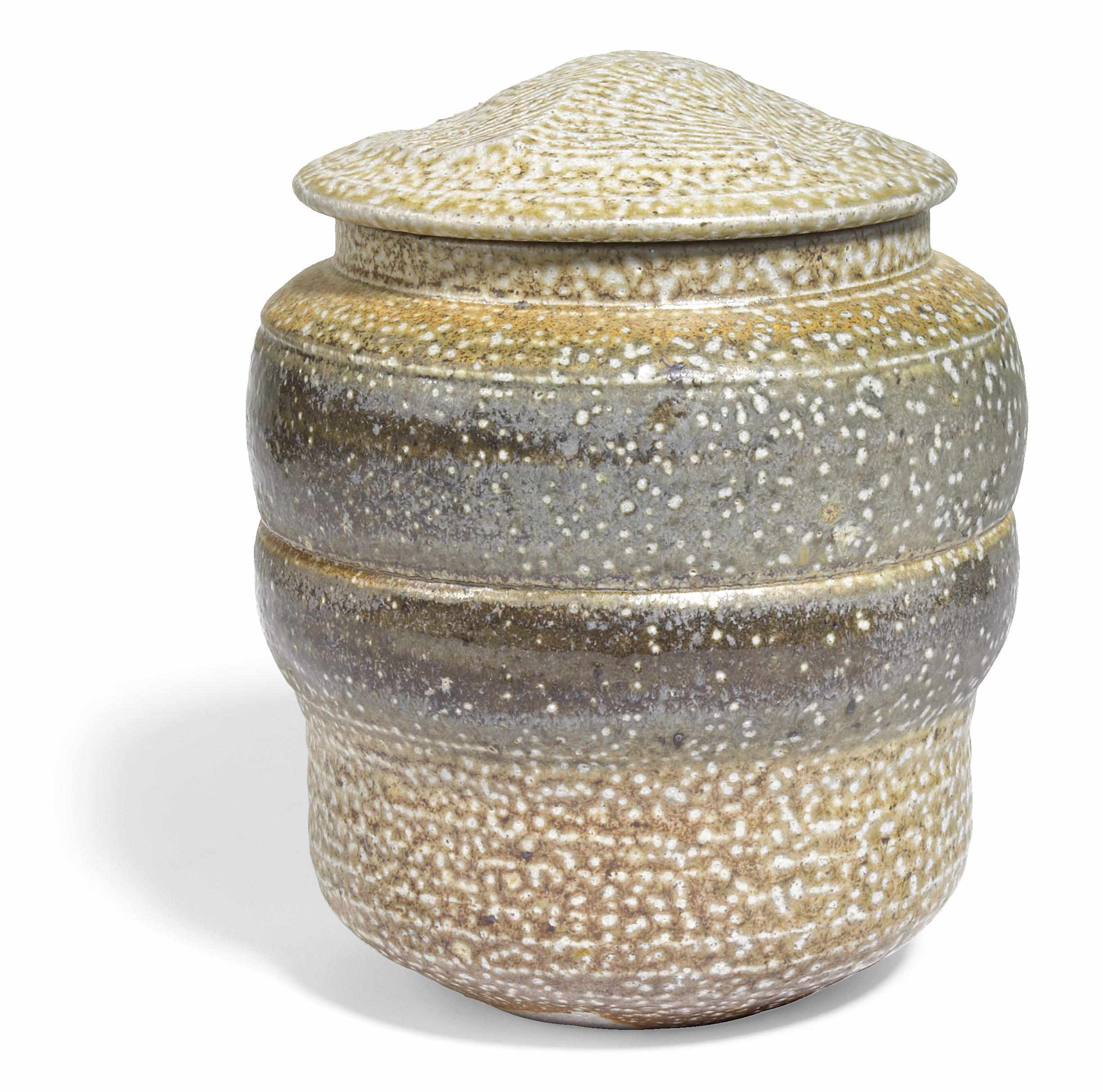 Appraisal: Karen Karnes American born lidded potglazed stonewareincised S and KK