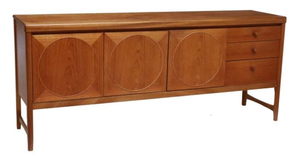 Appraisal: Mid-century modern teak sideboard credenza attributed to Nathan c s