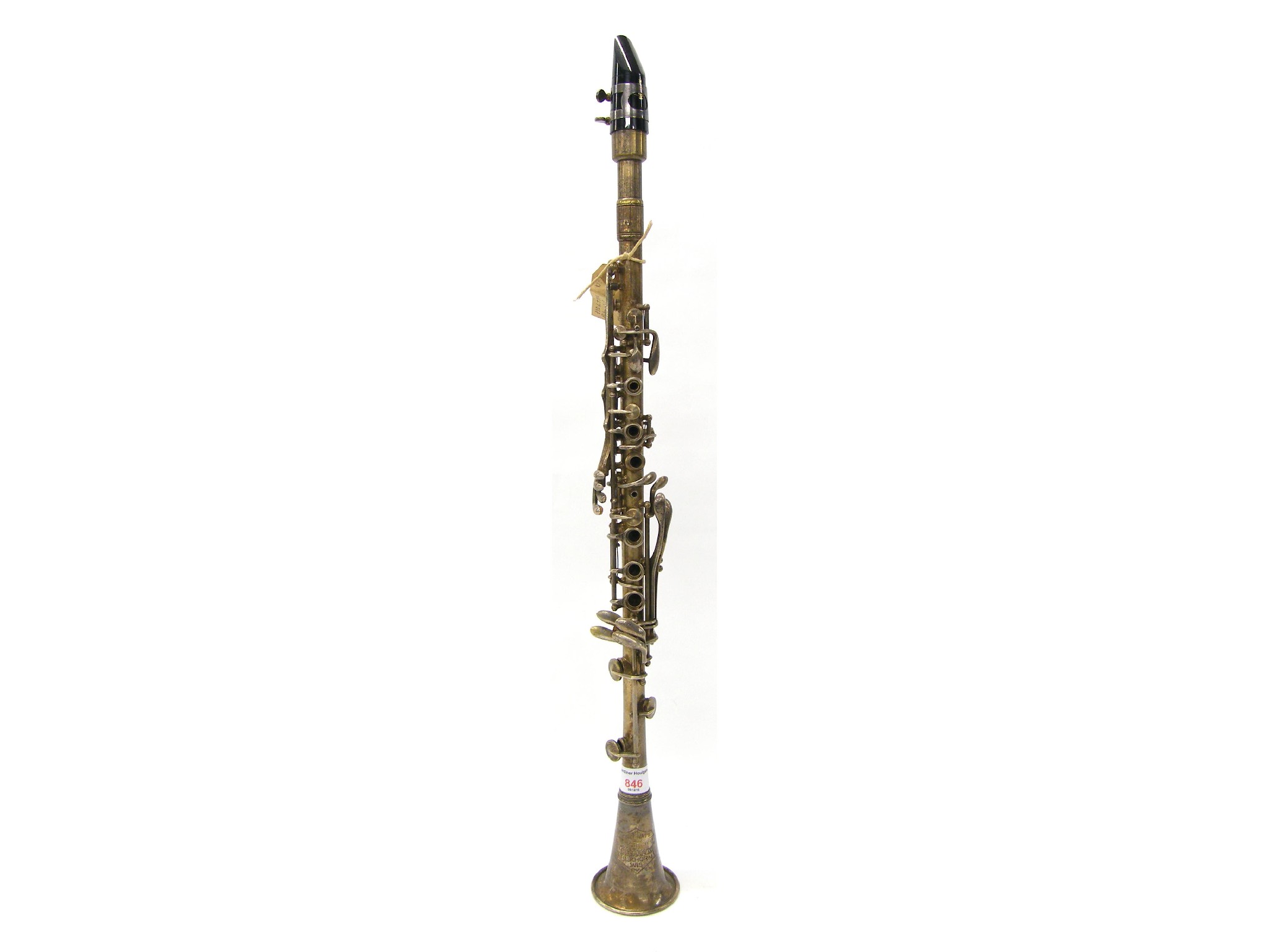 Appraisal: Metal Boehm system clarinet in Bb by and stamped Holton