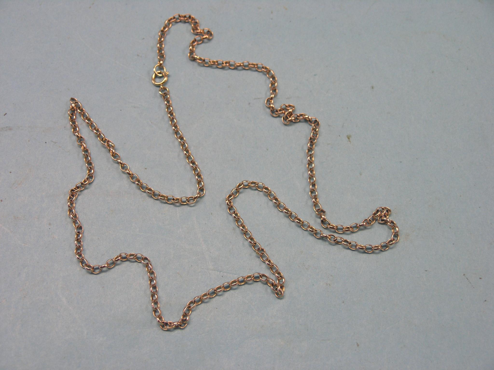 Appraisal: A yellow metal necklace grams