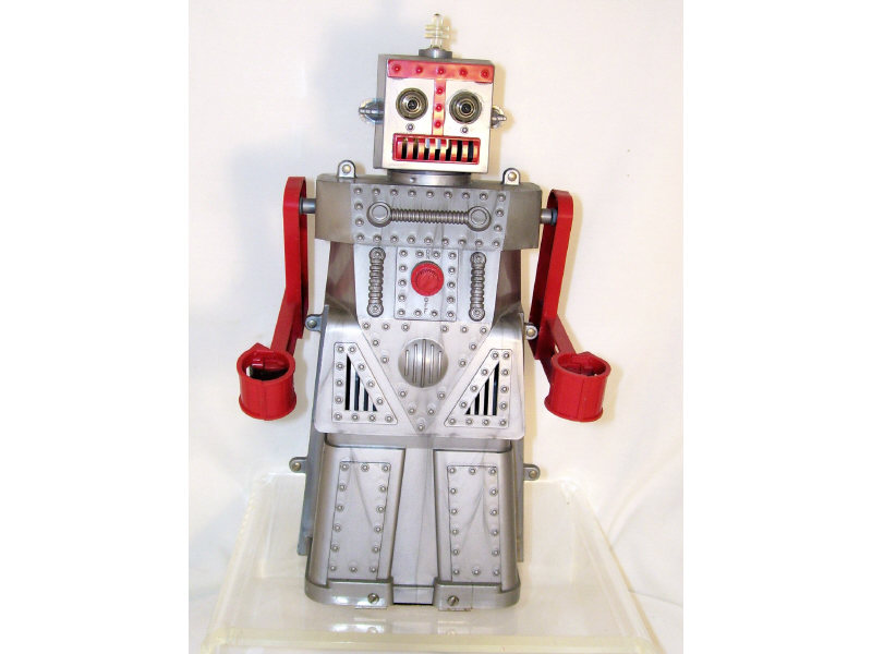 Appraisal: Robbie the Robot Silver and red plastic construction Friction type