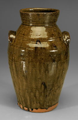 Appraisal: Burlon Craig stoneware jar Lincoln County North Carolina - runny