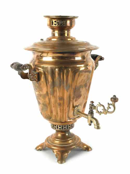 Appraisal: Brass samovar late th c h