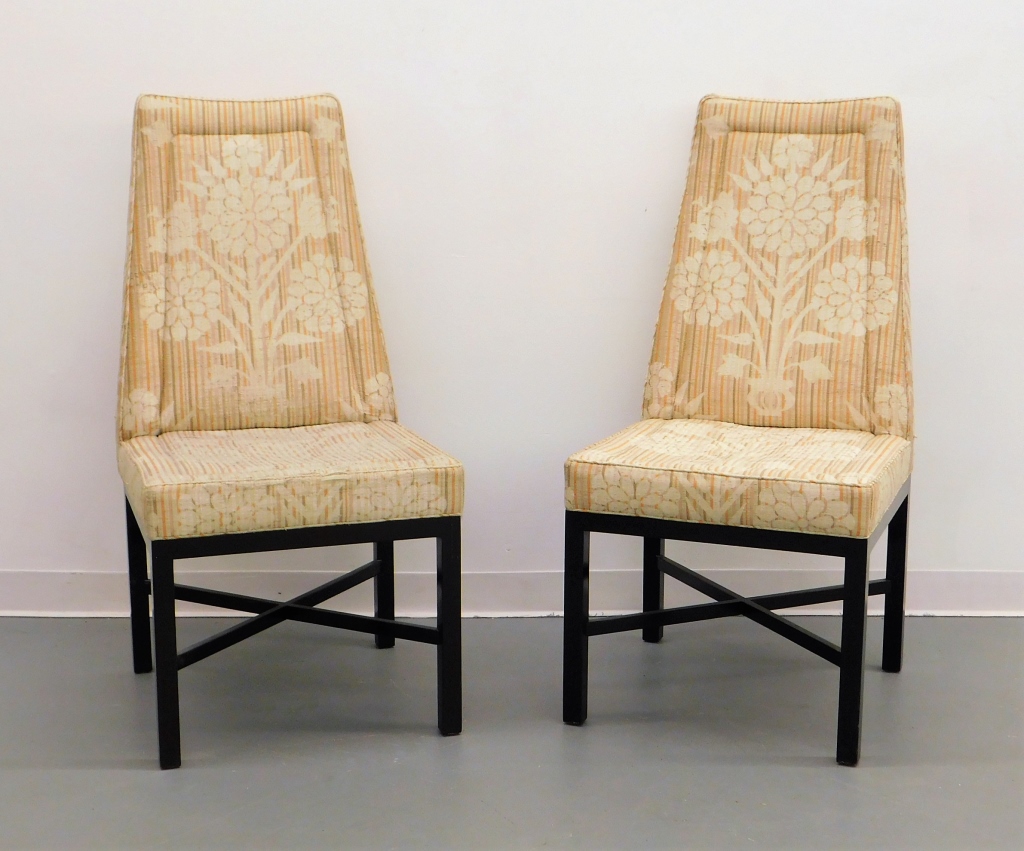 Appraisal: EDWARD WORMLEY FOR DUNBAR CHAIRS Illinois Connecticut - Pair of