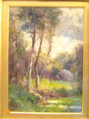 Appraisal: Oil on canvas signed lower right concealed by frame signed