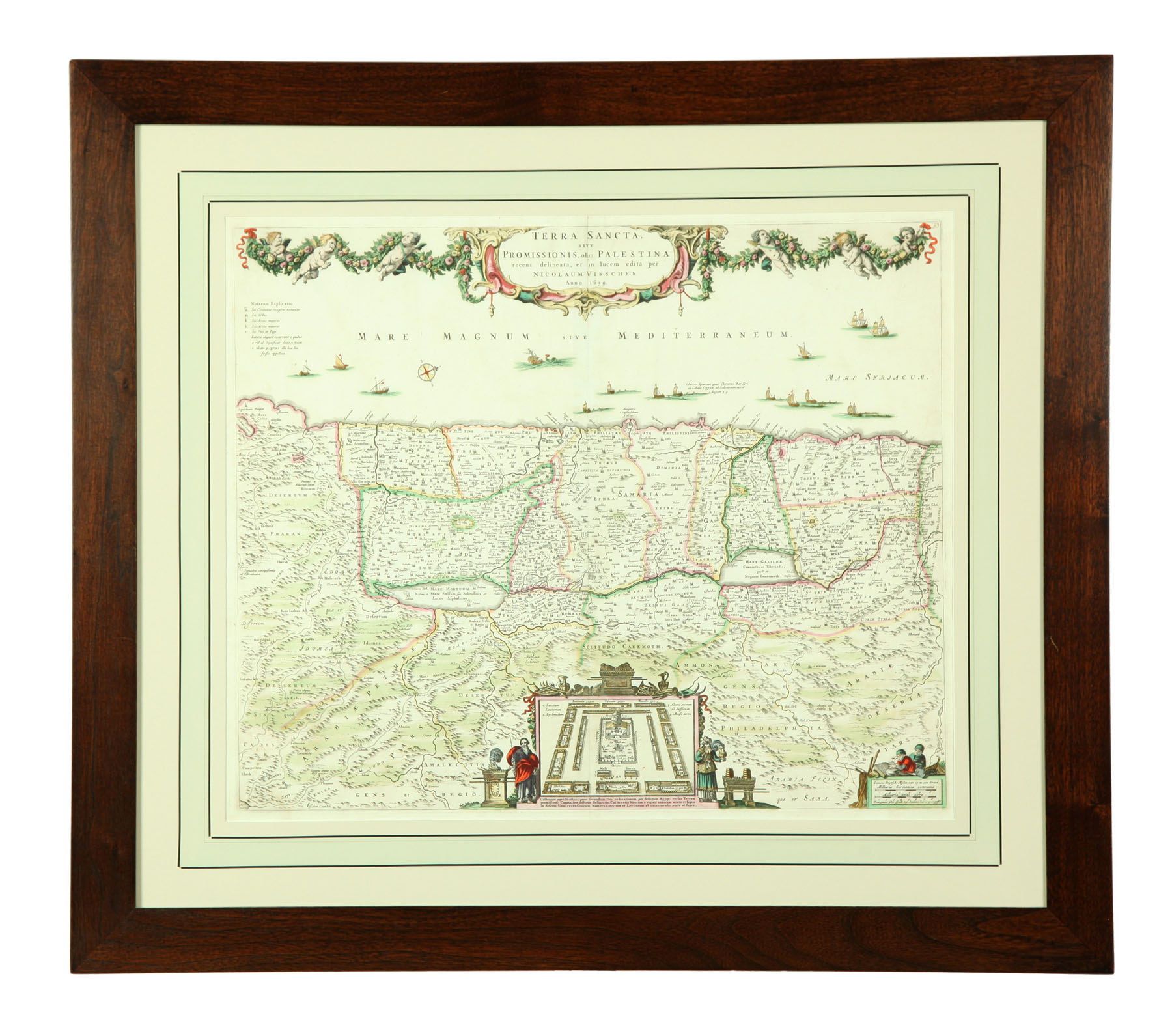 Appraisal: EARLY MAP OF THE HOLY LAND Nicholaum Visscher Terra Sancta