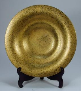 Appraisal: Tiffany Studios Bronze Dore Textured Bowl UNITED STATES CIRCA A