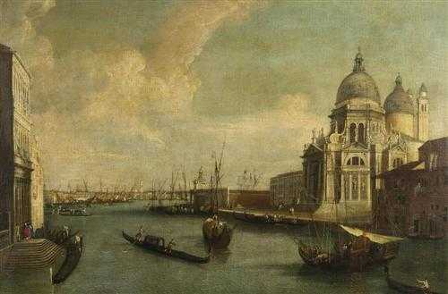 Appraisal: VENICE TH CENTURY Santa Maria della Salute Oil on canvas