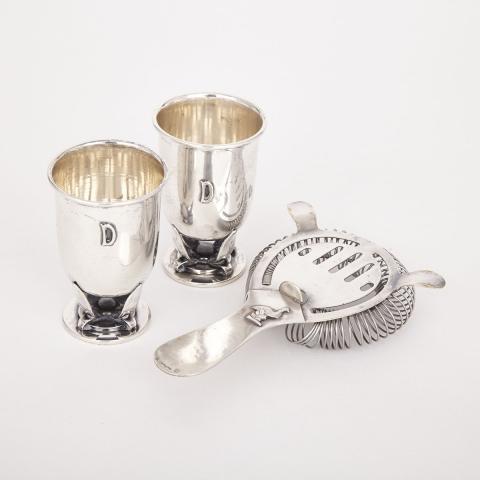 Appraisal: Pair of Canadian Silver Cups Carl Poul Petersen Montreal Que