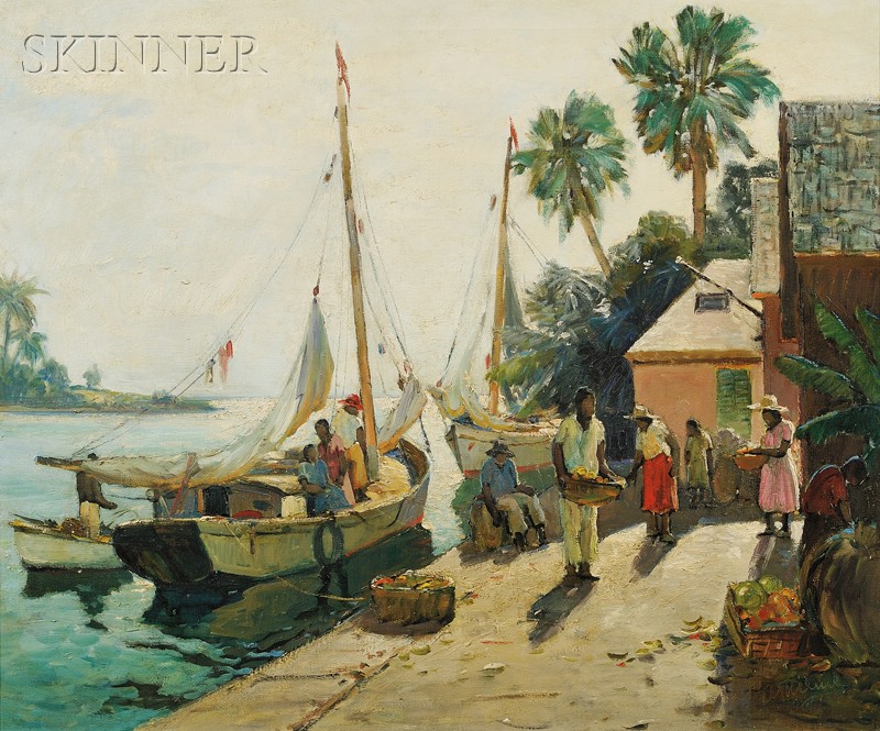 Appraisal: Anthony Thieme American - Bahama Industry Signed incised A Thieme